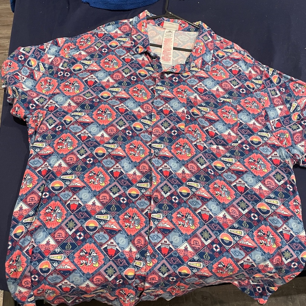 Disney Cruise Line Men’s Button Down Shirt XXL
